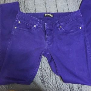 Purple skinny pants